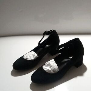 Women's Suede Ankle Strap Pump.